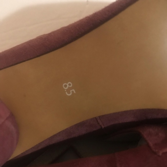 HINGE STRAPPY PUMPS MAROON WINE COLORED PURPLE SOFT SZ 8.5 - Picture 4 of 9